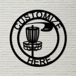 Customizable Metal Frisbee Golf Sign, Personalized Frisbee Golf Decoration, Metal Frisbee Golf Decor
