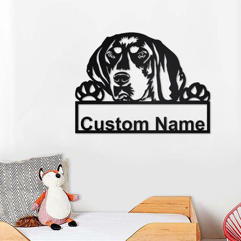 Personalized Bluetick Coonhound Metal Sign| Bluetick Coonhound Metal Wall Art| Dog Metal Sign| Dog Lover Gift| Bluetick Coonhound Lover Gift