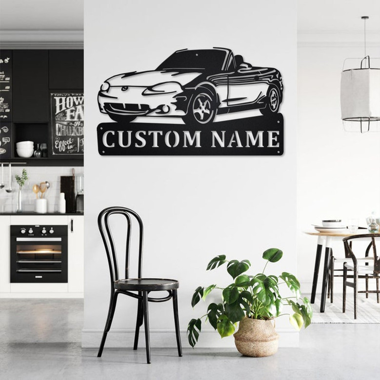 Custom Car Sports Metal Wall Art, Personalized Car Sports Name Sign Decoration For Room, Car Sports Metal Home Decor, Custom Car Sports