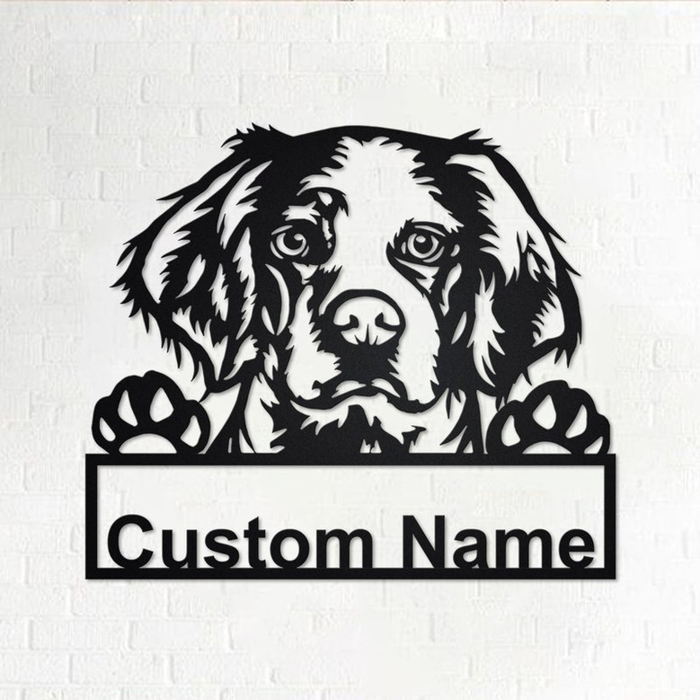 Personalized Brittany Spaniel Metal Sign | Brittany Spaniel Metal Wall Art | Dog Metal Sign | Dog Lover Gift | Custom Dog | Brittany Spaniel