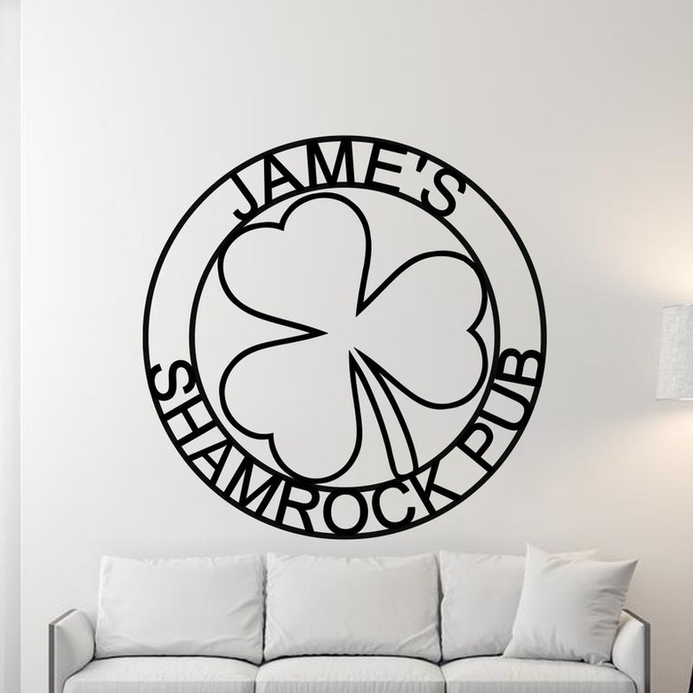 Irish Pub Sign, Personalized Irish Bar Sign, St. Patrick's Day Decor, Irish Sign, Bar Sign, Personalized Sign, Irish Bar Sign, Shamrocks