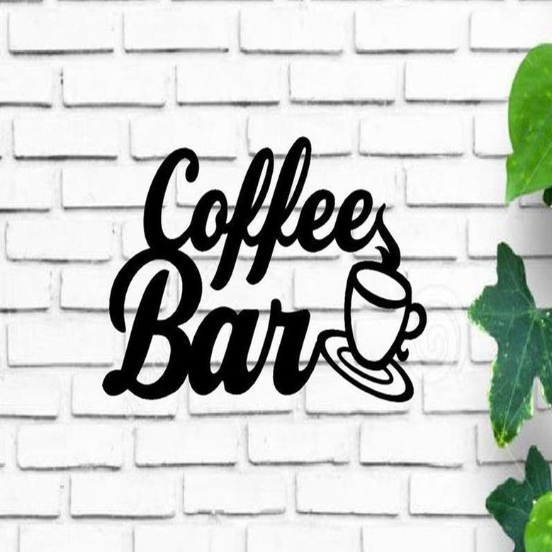 Coffee Bar Wall Hanging Metal Coffee Sign Kitchen Decor Coffee Bar Sign Farmhouse Decor Coffee Lover
