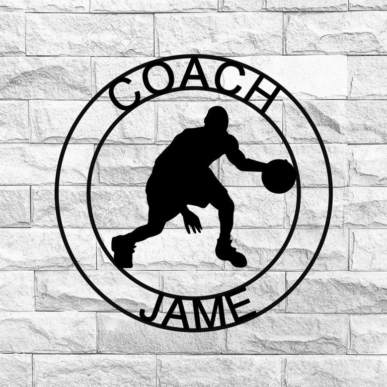 Basketball Sign, Basketball Gift for Boys, Personalized Basketball for boys room, Metal Basketball Sign, Coach Sign, Sports Decor, Kids Gift