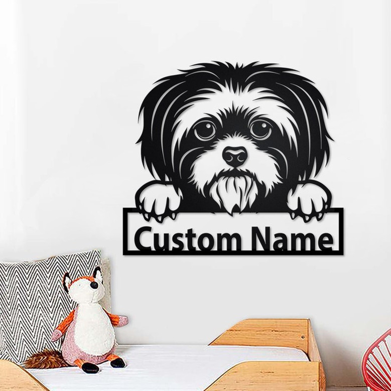 Personalized Shih Tzu Metal Sign | Shih Tzu Metal Wall Art | Dog Metal Sign | Shih Tzu Gift | Dog Lover | Shih Tzu Lover Gifts | Shih Tzu