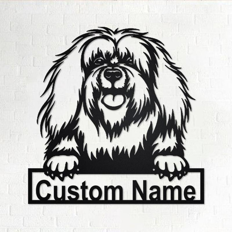 Personalized Bichon Lyon Metal Sign | Bichon Lyon Metal Wall Art | Dog Metal Sign | Dog Lover Gift | Bichon Lyon Lover Gift | Bichon Lyon