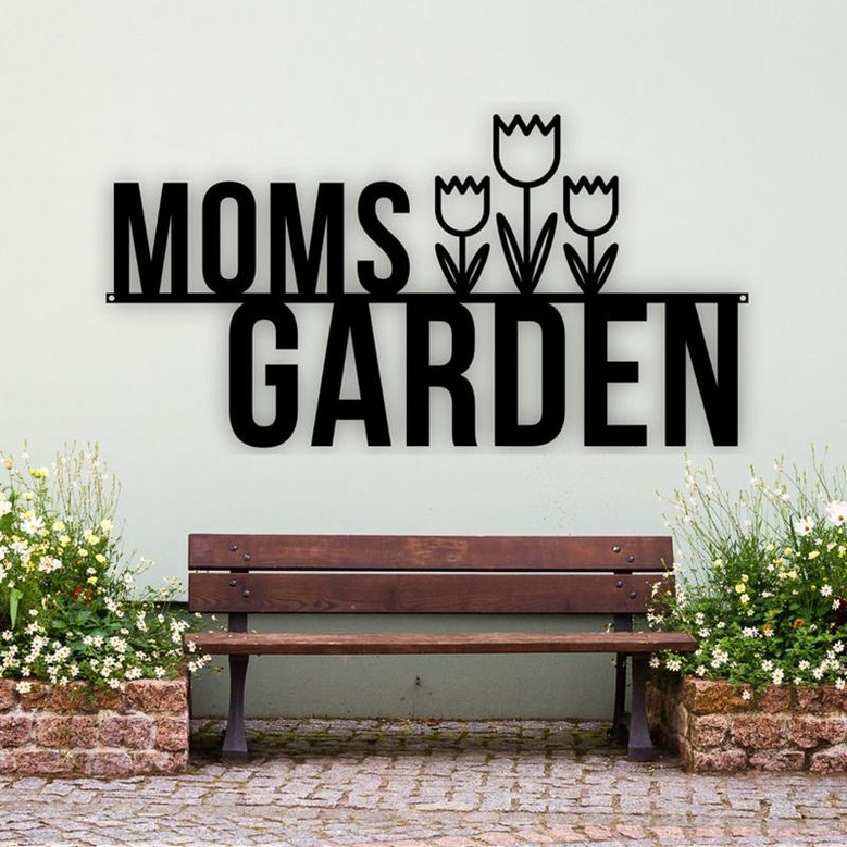 Metal Sign for Garden, Personalized Garden Sign, Metal Garden Sign, Mom Gift, Garden Gifts, Gardener Decor, Custom Garden Sign, Ourdoors