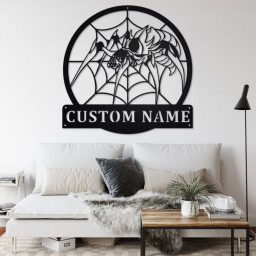 Custom Spider Metal Wall Art, Personalized Spider Name Sign Decoration For Room, Spider Metal Home Decor, Custom Spider, Spider Animal Lover