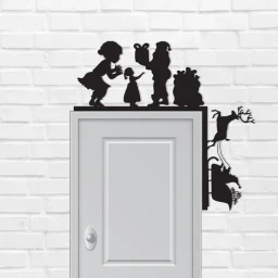 Christmas Door Corner Metal Sign