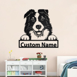 Personalized Border Collie Metal Sign | Border Collie Metal Wall Art | Dog Metal Sign | Dog Lover Gift | Border Collie | Custom Dog