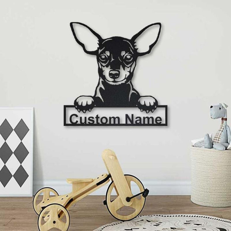 Personalized Miniature Pinscher Dog Metal Sign Art | Custom Miniature Pinscher Metal Sign | Birthday Gift | Animal Funny | Father's Day Gift