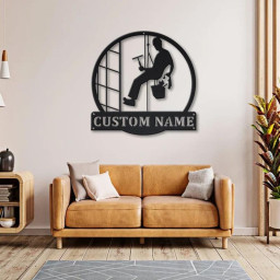 Personalized Building Cleaner Monogram Metal Sign Art , Custom Building Cleaner Metal Sign