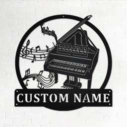 Custom Harpsichord Musical Instrument Metal Wall Art, Personalized Harpsichord Name Sign Decoration For Room, Harpsichord Metal Home Decor