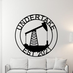 Oil pump sign, Oilfield Decor, Metal Wall Art, Pump jack, Oil Field Sign, Oil Drilling rig, Midwest Art, Man Cave Decor, Oil Pump Jack