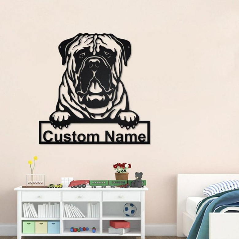 Personalized Bullmastiff Dog Metal Sign | Bullmastiff Dog Metal Wall Art | Dog Metal Sign| Bullmastiff Dog Gift | Bullmastiff Dog Lover Gift