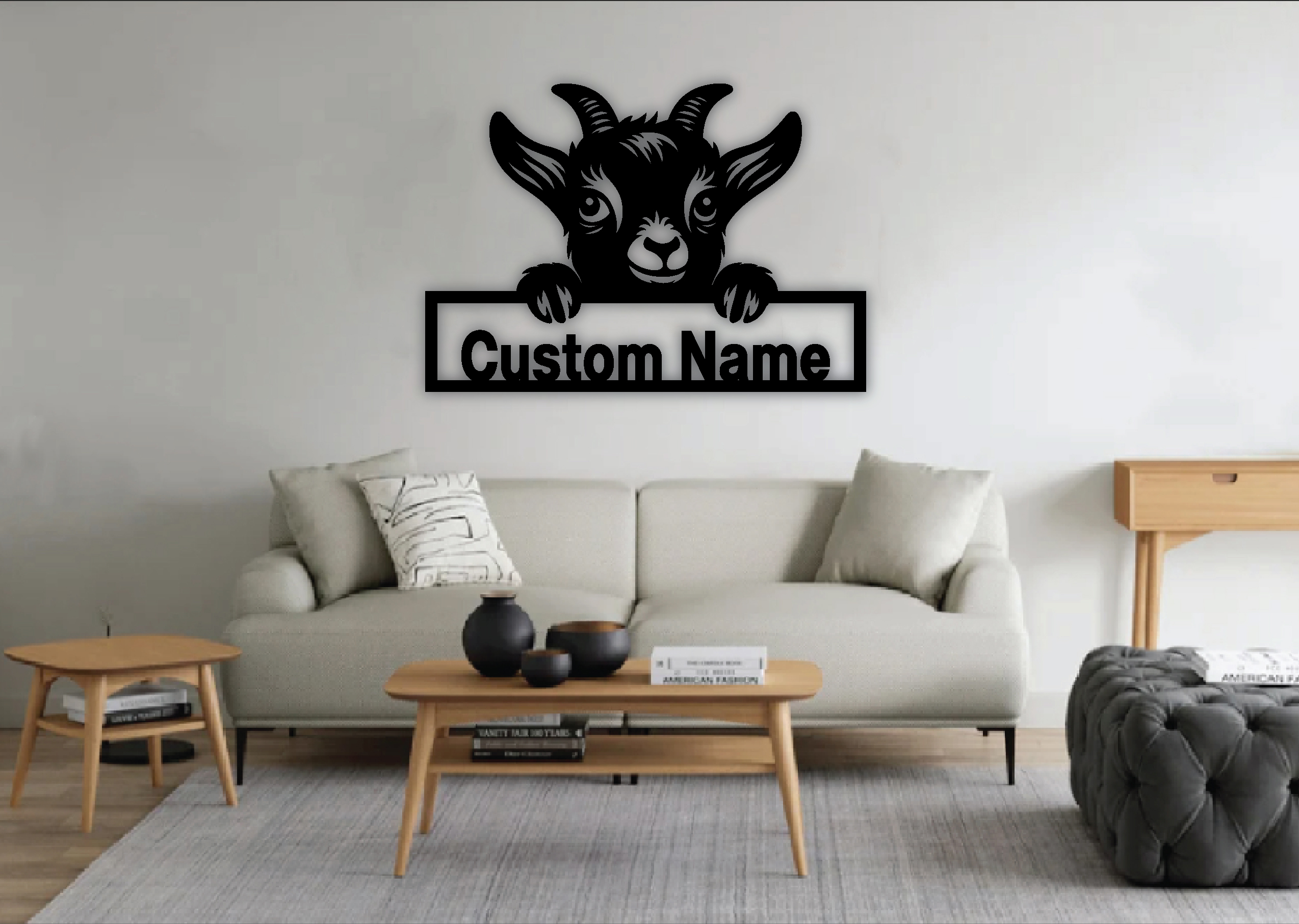 Custom Goat Metal Wall Art