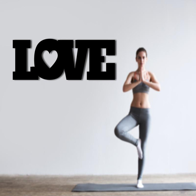 Love Sign \/ Love Metal Word \/ Inspirational Wall Art \/ Metal Word Sign \/ Cursive Word Wall Art \/ Farmhouse Decor