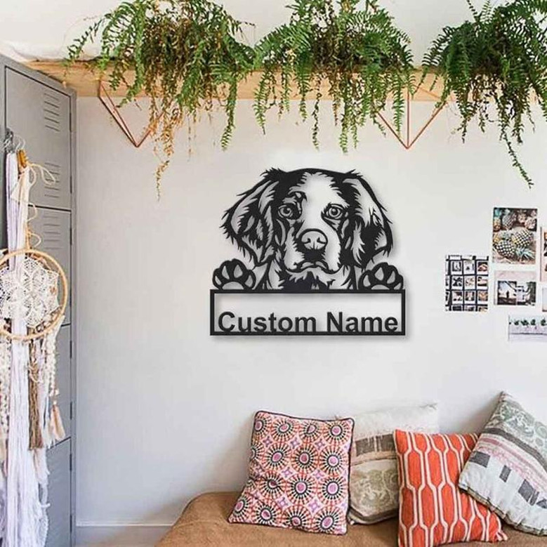 Personalized Brittany Spaniel Dog Metal Sign Art | Custom Brittany Spaniel Dog Metal Sign | Dog Gift | Birthday Gift | Animal Funny