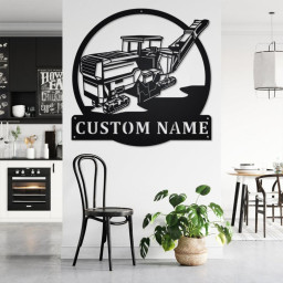 Custom Asphalt Machine Metal Wall Art, Personalized Asphalt Machine Name Sign Decoration For Room, Asphalt Machine Metal Home Decor