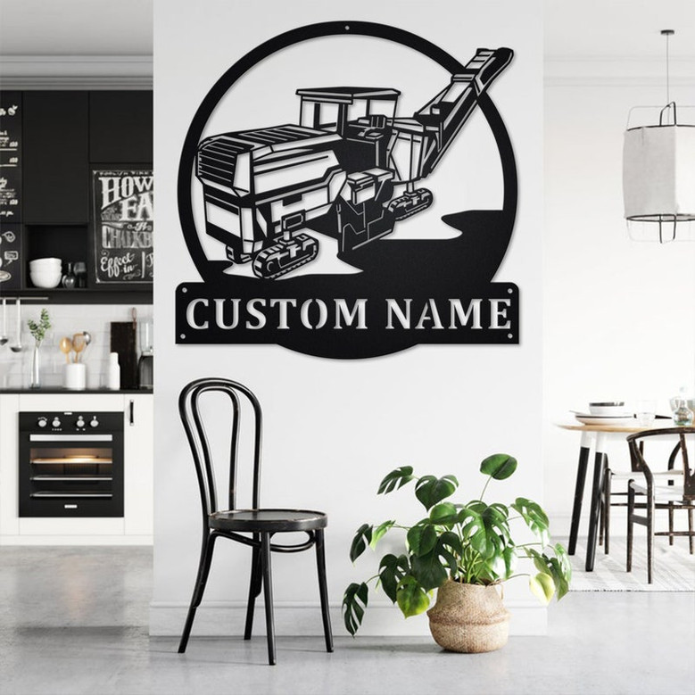 Custom Asphalt Machine Metal Wall Art, Personalized Asphalt Machine Name Sign Decoration For Room, Asphalt Machine Metal Home Decor