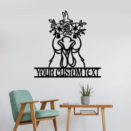 Custom Floral Chicken Metal Wall Art, Farmhouse Wall Art, Farmhouse Decor