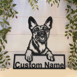 Personalized Belgian Malinois Dog Metal Sign Art | Custom Belgian Malinois Dog Metal Sign | Dog Gift | Birthday Gift | Animal Funny
