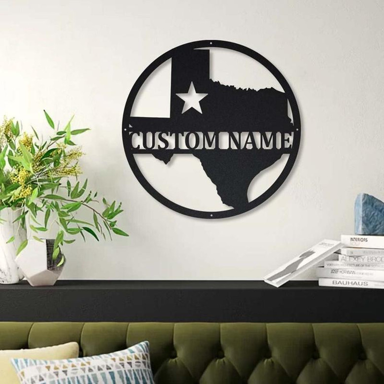 Personalized State Texas Metal Sign Art | Custom State Texas Metal Sign | State Texas Funny | State Custom