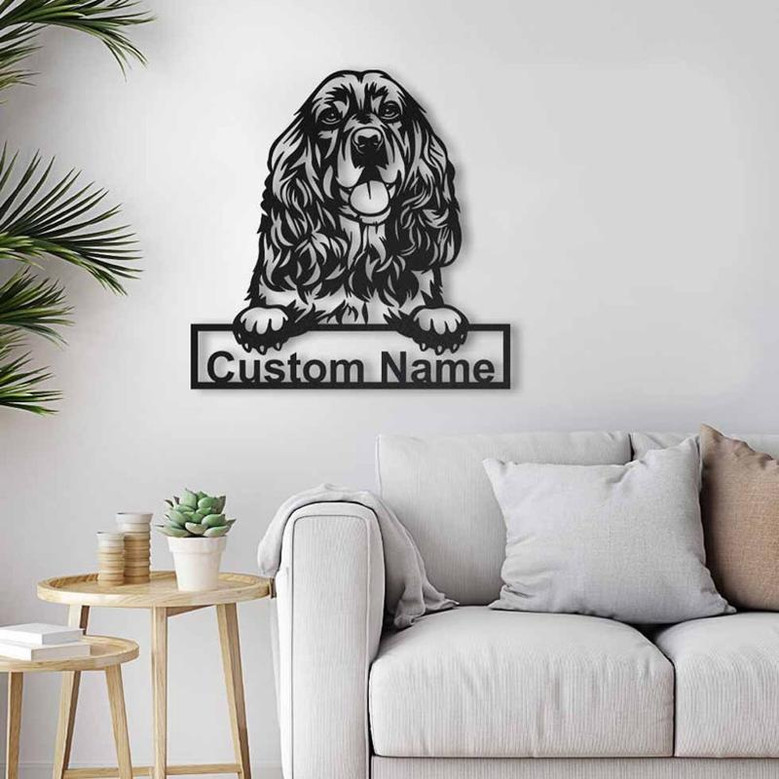 Personalized Cocker Spaniel Dog Metal Sign Art | Custom Cocker Spaniel Dog Metal Sign | Dog Gift | Birthday Gift | Animal Funny