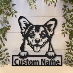 Personalized Welsh Corgi Dog Metal Sign Art | Custom Welsh Corgi Dog Metal Sign | Welsh Corgi Dog Gifts for Men | Dog Gift