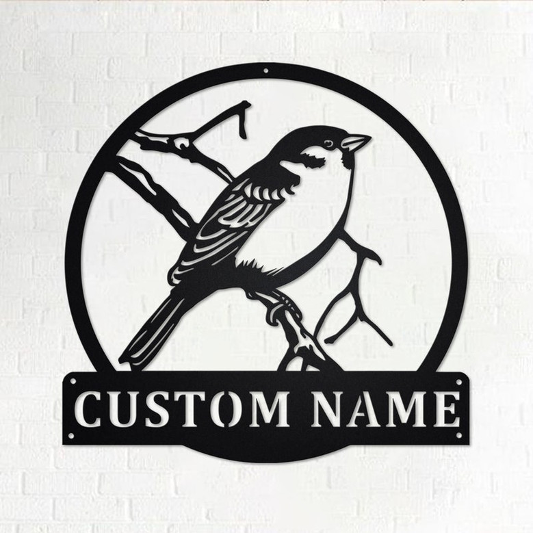 Custom Sparrow Metal Wall Art, Personalized Sparrow Name Sign Decoration For Room, Sparrow Home Decor, Custom Sparrow, Sparrow Bird