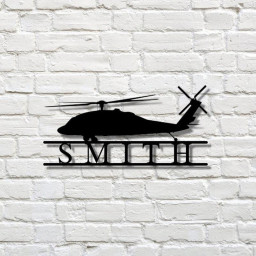 Custom Helicopter Sign, Personalized Man Cave Sign Metal, Custom Man Cave Sign