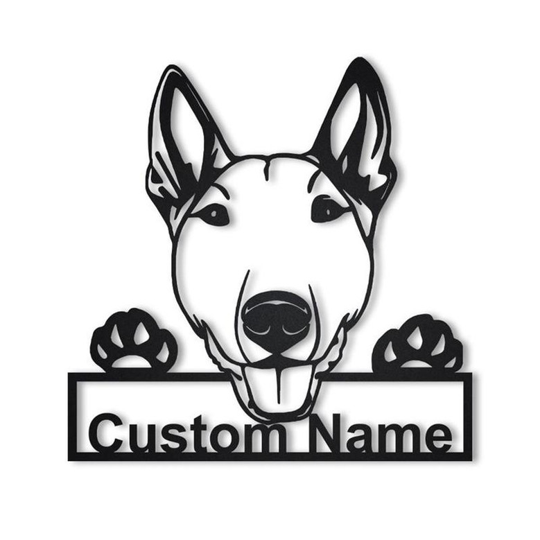 Personalized Bull Terrier Dog Metal Sign Art | Custom Bull Terrier Dog Metal Sign | Dog Gift | Birthday Gift | Animal Funny