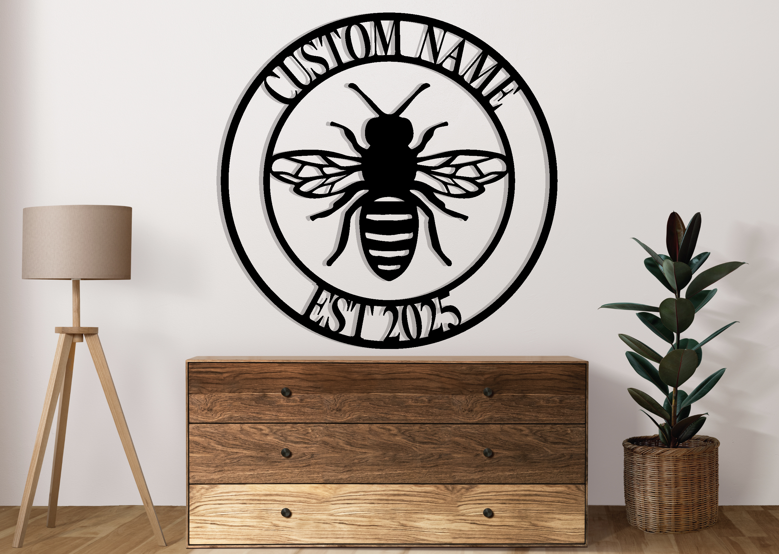 custom Honey Bee Metal Sign