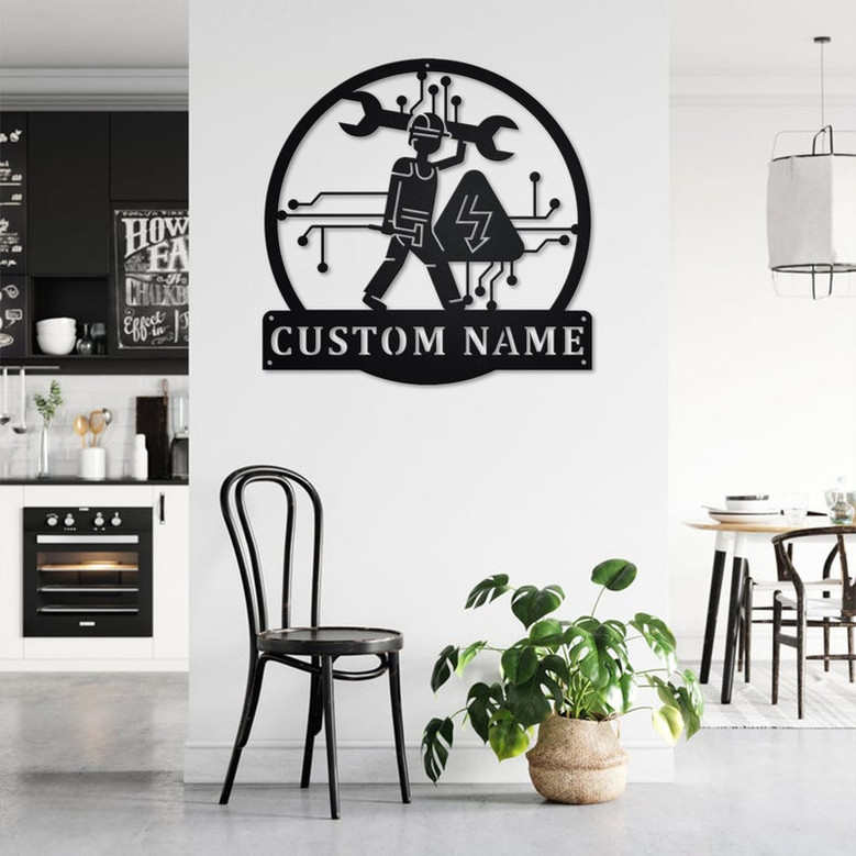 Electrical Engineering Personalized Monogram Metal Wall Decor | Electrical Engineering Metal Sign | Gifts For Electrical Engineering