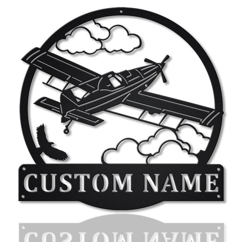 Personalized Agricultural Airplane Metal Sign Art | Custom Airplane Metal Sign | Aircraft Mechanic Gifts | Job Gift | Birthday Gift