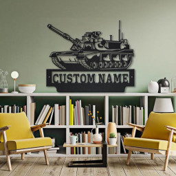 Personalized US Military Tank Metal Sign | Custom US Military Tank Metal Sign | Military Tank Gift
