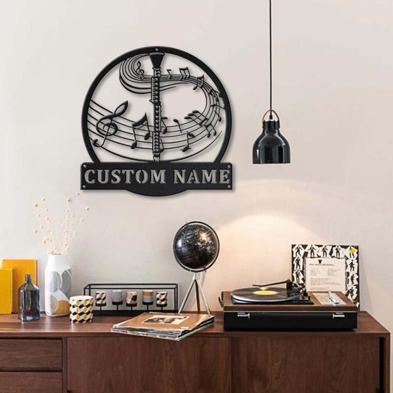 Personalized Clarinet Music Metal Sign Art | Custom Clarinet Music Metal Sign | Clarinet Gifts for Men | Clarinet Gift | Music Gift