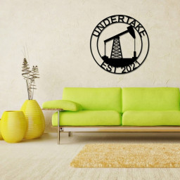 Oil pump sign, Oilfield Decor, Metal Wall Art, Pump jack, Oil Field Sign, Oil Drilling rig, Midwest Art, Man Cave Decor, Oil Pump Jack