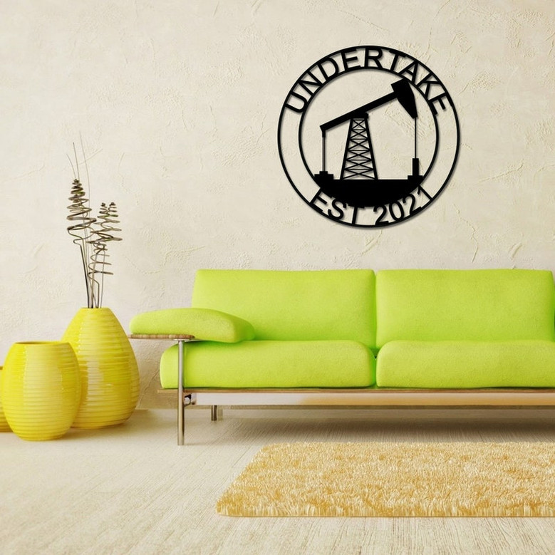 Oil pump sign, Oilfield Decor, Metal Wall Art, Pump jack, Oil Field Sign, Oil Drilling rig, Midwest Art, Man Cave Decor, Oil Pump Jack