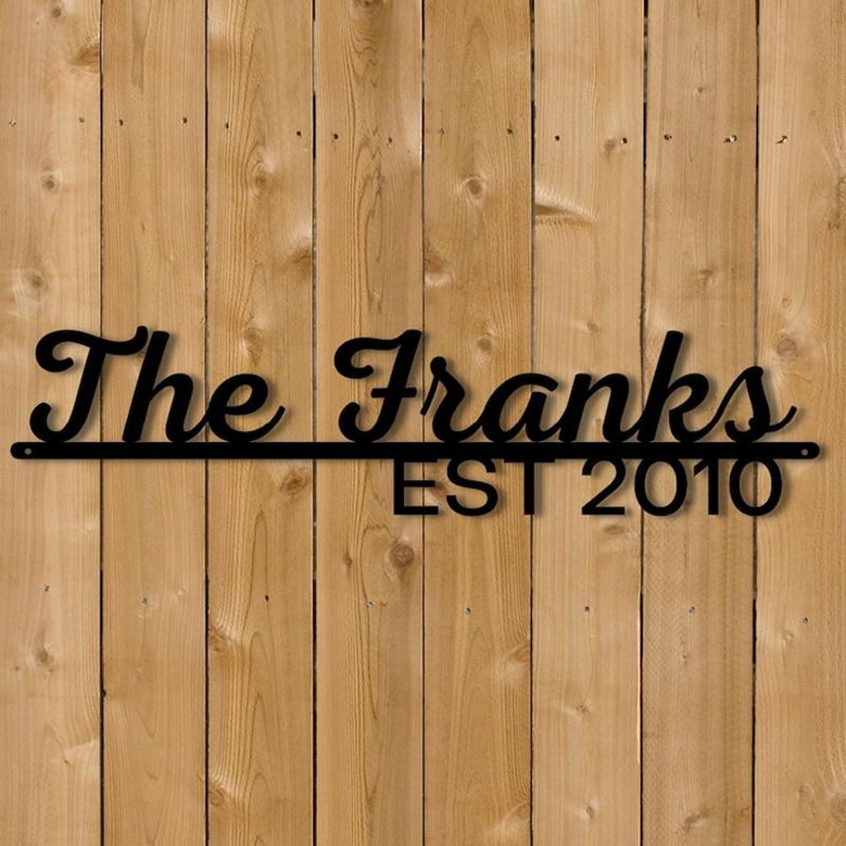 Metal Monogram Family Name Sign, Last Name Sign, Door Hanger, Metal Wall Art, Personalized Metal Name Sign, Front Porch Sign for Home