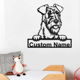 Custom Irish Terrier Dog Metal Wall Art, Personalized Irish Terrier Name Sign Decoration For Room, Irish Terrier Home Decor, Custom Dog