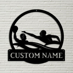 Personalized Water Polo Sport Monogram Metal Sign Art, Custom Water Polo Sport Metal Sign Hobbie Gifts, Sport Gift, Birthday Gift