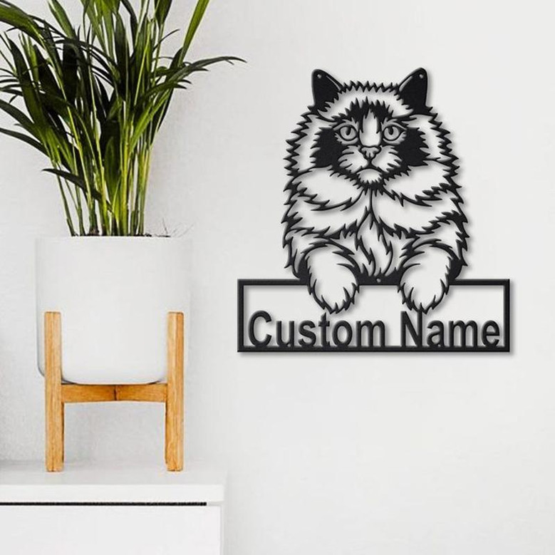 Personalized Ragdoll Cat Metal Sign Art | Custom Ragdoll Cat Metal Sign | Animal Gift | Pets Gift | Birthday Gift