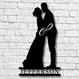 Personalized Metal couple Sign, Anniversary Gift, Newly Engaged Gift, Custom Metal Sign, Metal Wall Art Housewarming Gift Metal Home Decor
