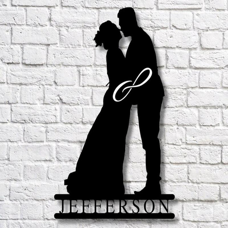 Personalized Metal couple Sign, Anniversary Gift, Newly Engaged Gift, Custom Metal Sign, Metal Wall Art Housewarming Gift Metal Home Decor