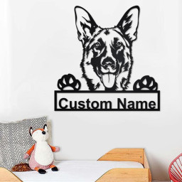 Personalized Dutch Shepherd Metal Sign | Dutch Shepherd Metal Wall Art | Dutch Shepherd Metal Wall Decor | Custom Dutch Shepherd |Custom Dog