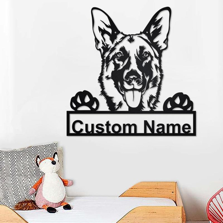 Personalized Dutch Shepherd Metal Sign | Dutch Shepherd Metal Wall Art | Dutch Shepherd Metal Wall Decor | Custom Dutch Shepherd |Custom Dog