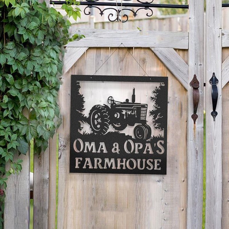 Custom Metal Tractor Sign Metal Tractor Sign Indoor Or Outdoor Tractor Farm Sign 1