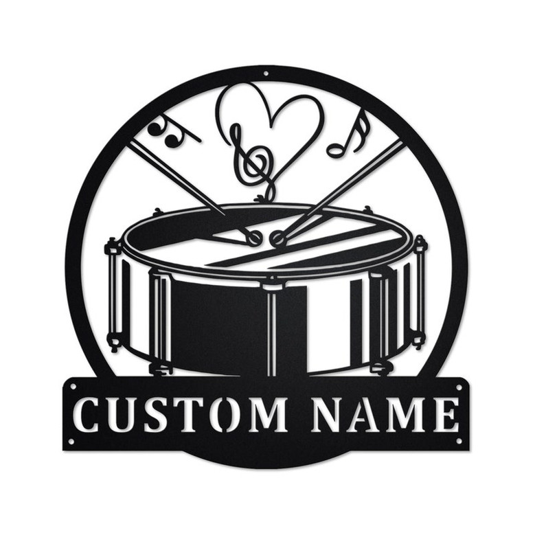 Personalized Snare Drum Metal Sign | Snare Drum Metal Wall Art |Snare Drum Metal wall Decor | Snare Drum Gift | Custom Snare Drum