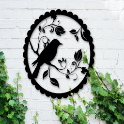 Bird Circle Metal Sign Metal Wall Art Metal Signs Home Decor Outdoor Decor Gift Ideas Farmhouse Decor Custom Housewarming Gift