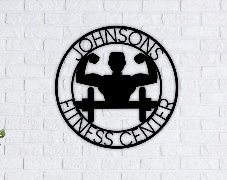Gym Sign-Personalized Home Gym Sign-Custom Metal Gym Sign-Home Gym Sign-Cross Fit Sign-Custom Gym Sign-Metal Gym Sign-Gym Metal Sign